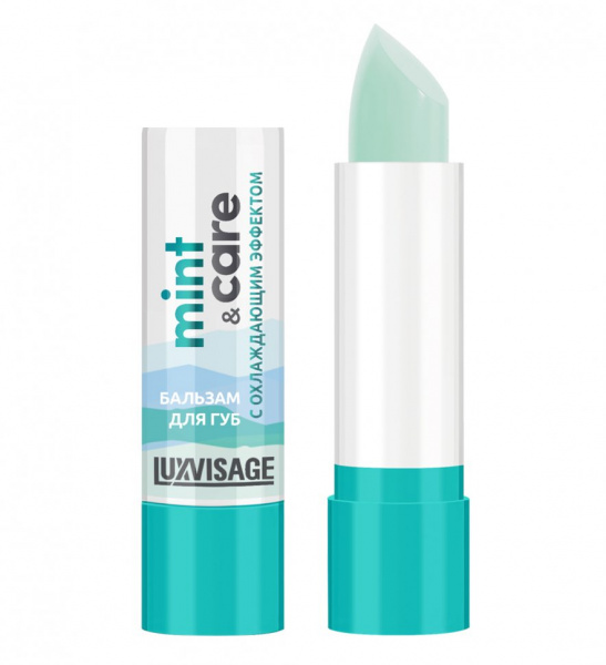 Для губ бальзам для губ mint & care hyaluron & collagen с охлаждающим эффектом luxvisage, 3,9 г