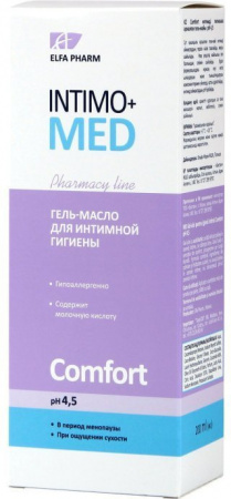 Интимная гигиена elfa pharm intimo+med гель-масло для интимной гигиены "comfort", 200мл