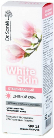 Увлажнение и питание dr.sante white skin крем отбеливающий дневной spf 15, 50 мл