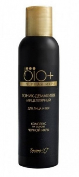 Демакияж белита bio+ черная икра тоник-демакияж мицеллярный для лица и век, 150 мл
