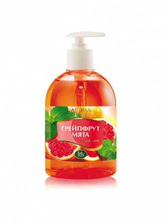 Мыло мыло жидкое грейпфрут и мята aroma line iris, 500 мл