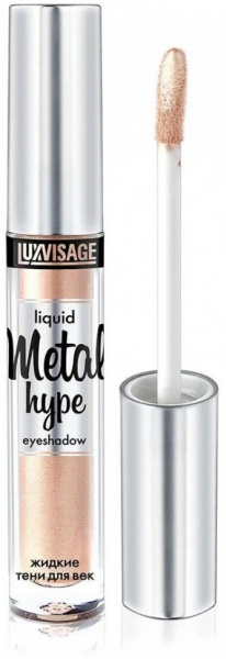 Для глаз и бровей luxvisage "metal hype" тени для век жидкие тон 1 искристое шампанское