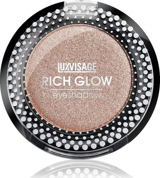 Для глаз и бровей тени компактные для век rich glow  05 peach vanilla luxvisage