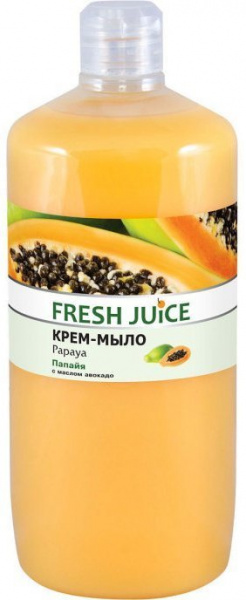 Мыло fresh juice крем-мыло "папайя" с маслом авокадо, 1000 мл