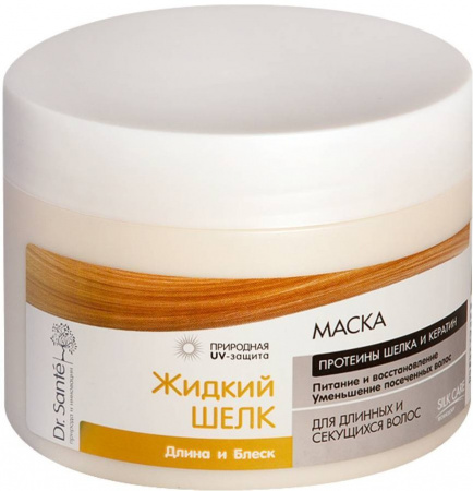 Маски dr. sante маска длина и блеск жидкий шелк, 300 мл