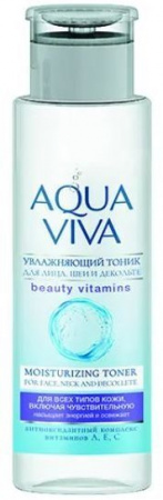 Тоники и лосьоны увлажняющий тоник aqua viva для всех типов кожи  romax, 200 мл