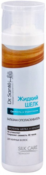 Бальзамы и кондиционеры бальзам-ополаскиватель свежесть и укрепление жидкий шелк dr. sante, 250 мл