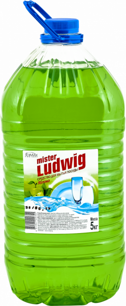 Для посуды средство для мытья посуды mister ludwig "яблоко" romax, 5 кг