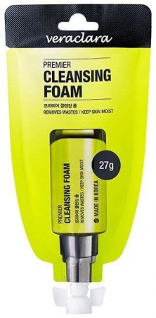 Очищение и умывание пенка очищающая для лица "premier cleansing foam" veraclara, 27 г