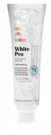 Зубные пасты зубная паста с пробиотиками и ароматом белой лилии whitepro, 205 г (164 мл)