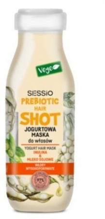 Маски sessio prebiotic hair shot йогуртовая маска для волос с инулином и соевым молоком, 350 г