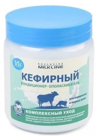 Бальзамы и кондиционеры iris соsmetic exclusive milk line кондиционер-ополаскиватель "кефирный" для нормальных и жирных волос, 500 мл