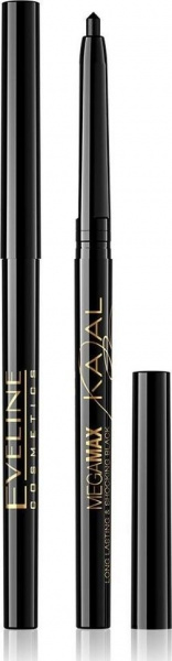 Для глаз и бровей автоматический карандаш для бровей "kajal mega max" eveline, black