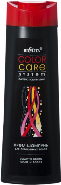 Шампуни белита color care system крем-шампунь для окрашенных волос "защита цвета. сила и блеск", 400 мл