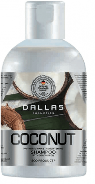 Шампуни интенсивно питательный шампунь coconut с натуральным кокосовым маслом dallas, 500 мл