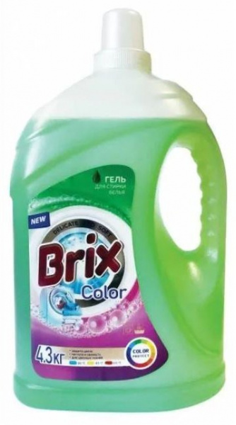 Для стирки гель для стирки белья "brix" color romax, 4,3 кг.