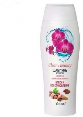 Шампуни витэкс clear & beauty шампунь для волос "блеск и восстановление", 500 мл