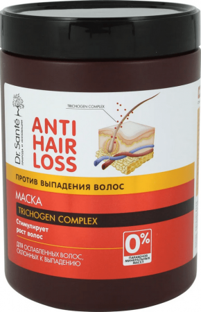 Маски dr.sante anti hair loss маска против выпадения волос "trichgen complex", 1000 мл