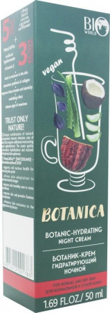 Увлажнение и питание bio world botanica ботаник-крем гидратирующий ночной, 50 мл