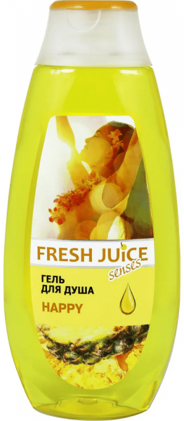 Гели для душа fresh juice senses гель для душа "happy" с ароматом ананаса, 400 мл