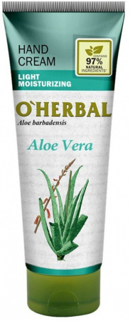 Кремы, бальзамы легкий крем для рук увлажняющий алое вера o’herbal, 75 мл