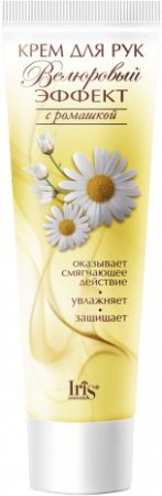 Кремы, бальзамы крем для рук и ногтей "велюровый эффект с ромашкой" iris, 100 мл