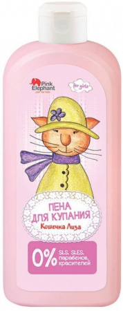 Купание пена для ванн кошечка лиза pink elephant, 500 мл