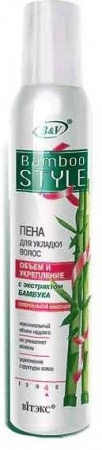 Стайлинг пена для укладки волос с экстрактом бамбука суперсильной фиксации белита, 300 мл