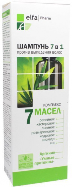 Шампуни шампунь против выпадения волос "комплекс 7 масел" elfa pharm, 200 мл