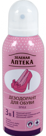 Против запаха дезодорант для обуви женский "style" зеленая аптека, 150 мл
