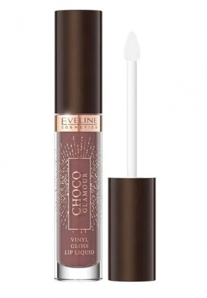 Для губ жидкая виниловая помада для губ № 02 choco glamour eveline 4,5 г.