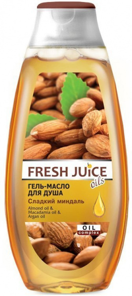 Гели для душа fresh juice oils гель-масло для душа "сладкий миндаль", 400 мл