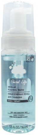 Демакияж мицеллярная пенка для умывания "secret life" bio world, 165 мл