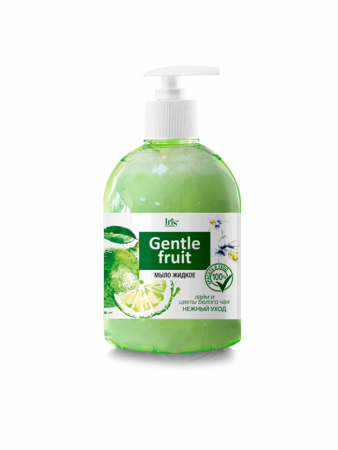 Мыло мыло жидкое gentle fruit лайм и цветы белого чая iris, 500 мл