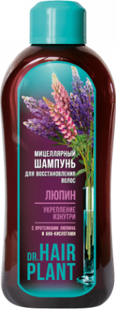 Шампуни шампунь мицеллярный "люпин" для восстановления волос dr. hair plant floralis, 1000 мл