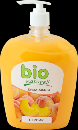 Мыло крем-мыло "персик" bio naturell, флакон с дозатором, 500 мл