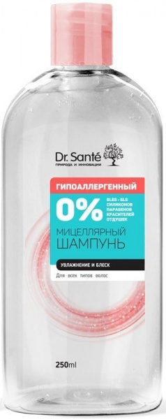 Шампуни мицеллярный шампунь для волос dr.sante 0%, 250 мл
