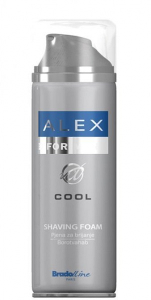 Бритье bradoline paris alex пена для бритья cool, 200 мл