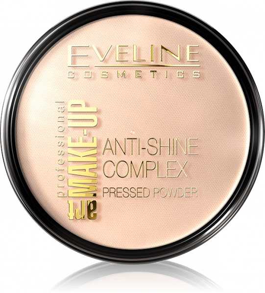 Для лица матирующая минеральная пудра с шелком "anti-shine complex" eveline, №32 natural