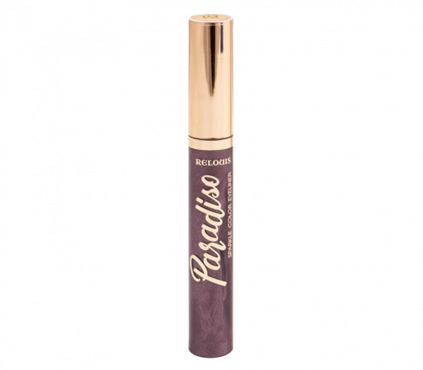 Для глаз и бровей подводка для глаз сияющая цветная paradiso relouis тон: 03 smoky plum