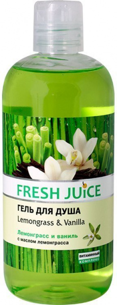 Гели для душа гель для душа "lemongrass & vanilla" fresh juice, 500 мл