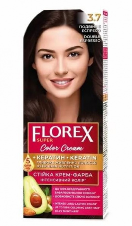 Окрашивание волос краска для волос тон 3.7 двойной эспрессо florex super