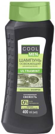 Шампуни шампунь ultramint освежающий для жирных волос cool men, 400 мл