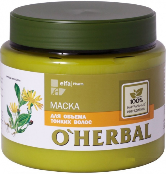 Маски маска для объема тонких волос o’herbal, 500 мл