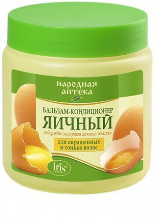 Бальзамы и кондиционеры бальзам яичный для окрашенных волос iris, 500 мл