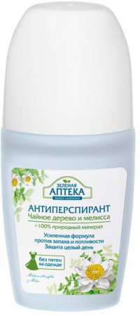 Личная гигиена антиперспирант "чайное дерево и мелисса" зеленая аптека, 50 мл
