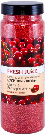 Пена, соль, масло для ванн fresh juice средство для принятия ванн "cherry & pomegrana" бусинки "рубин", 450 г
