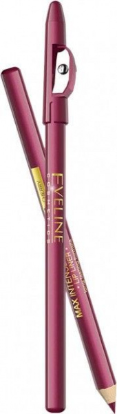 Для глаз и бровей контурный карандаш для губ с точилкой "max intense colour" eveline, №19 cherry