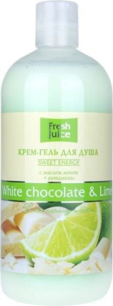 Увлажнение и питание крем-гель "white chocolate & lime" fresh juice, 500 мл