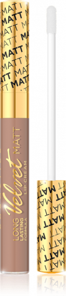 Для губ жидкая матовая губная помада "velvet matt" eveline, 9 мл, №417